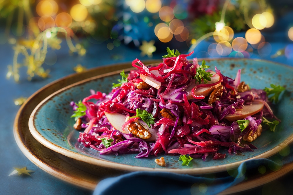 salade de choux rouge aux pommes light